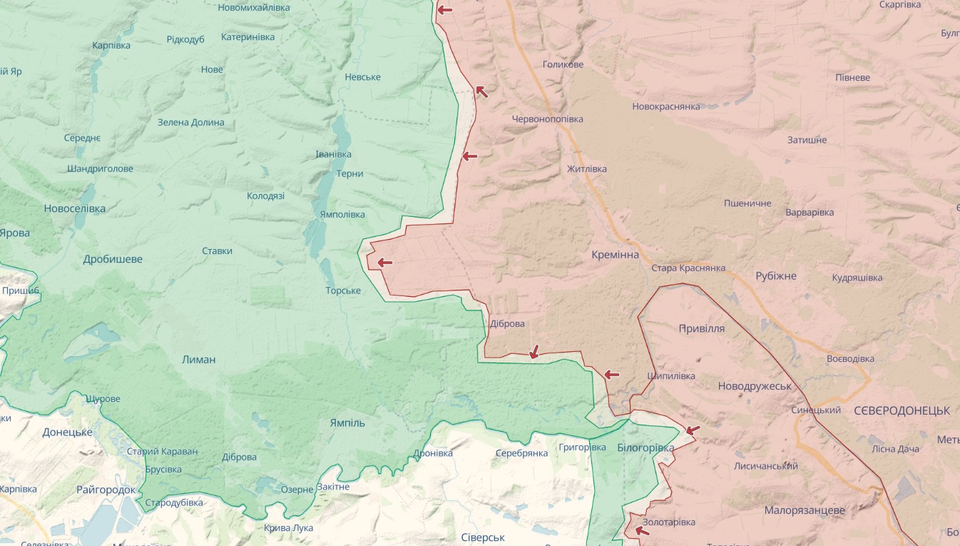 Генштаб: Росіяни штурмують Бахмут і Мар'їнку, активізувалися під Вугледаром – карта