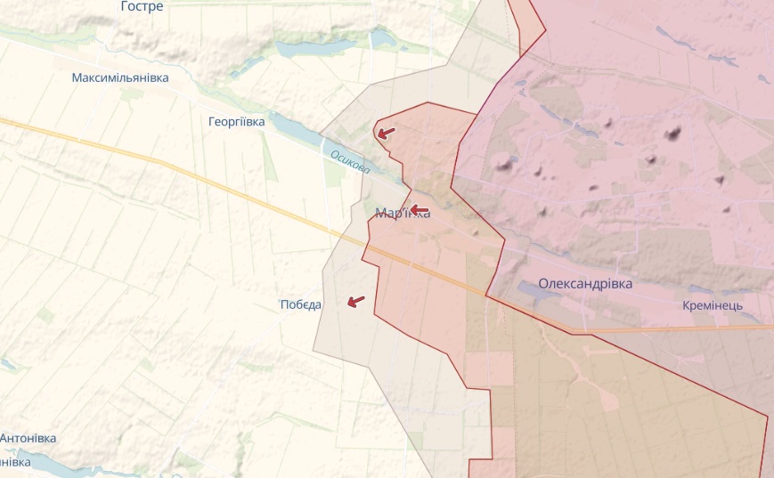 Генштаб: Ідуть важкі бої за Бахмут, атаки окупантів біля Мар'їнки відбиті – карта