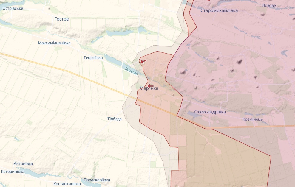 Генштаб: Тривають бої у Бахмуті. Росія атакує у Мар'їнці, Авдіївці, біля Лимана – карта