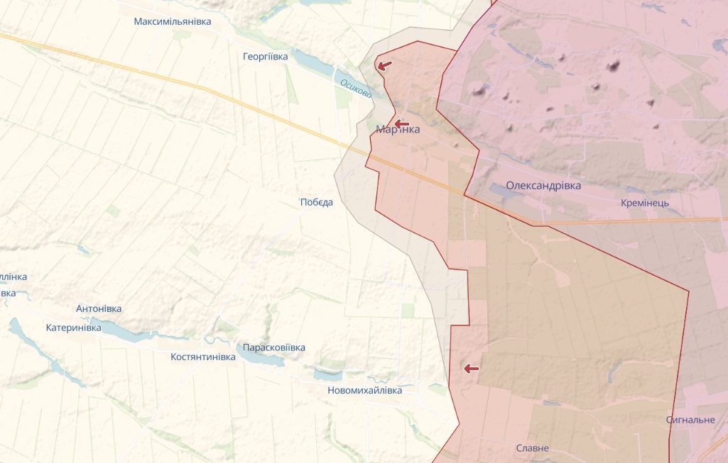 Генштаб: Росія штурмує Бахмут, намагається покращити своє положення у Мар'їнці – карта