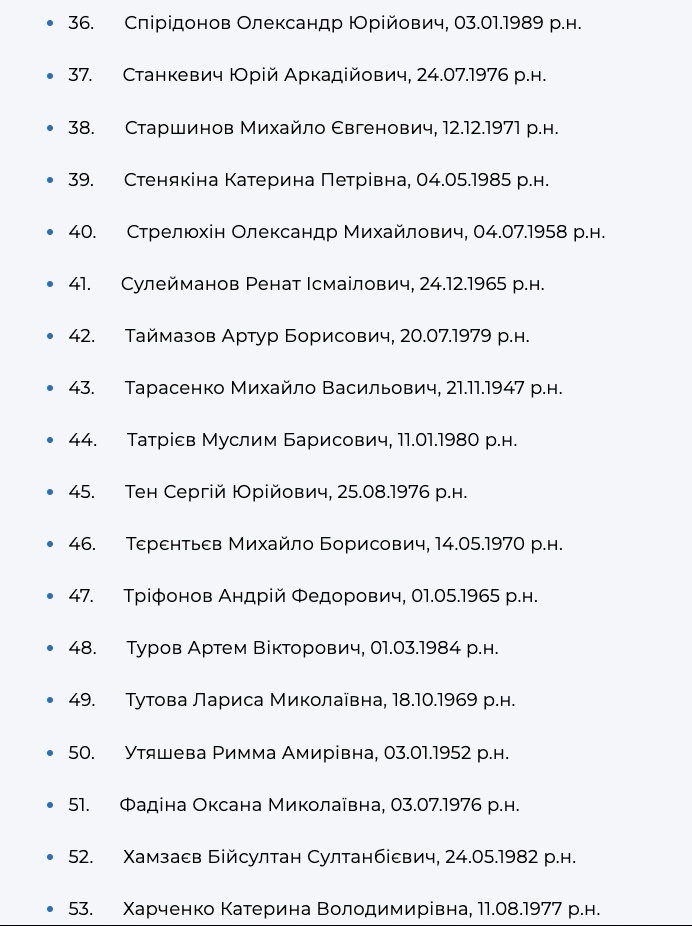 СБУ: 59 депутатам российской Госдумы грозит пожизненное заключение – список