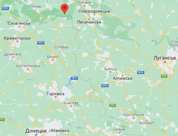 Серебрянський ліс (Мапа: Google) Серебрянський ліс (Карта: Google)