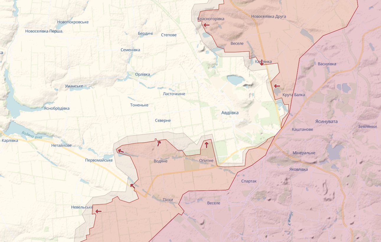 Генштаб: Росіяни безрезультатно штурмують Бахмут та Мар'їнку, ЗСУ відбили понад 30 атак – мапа