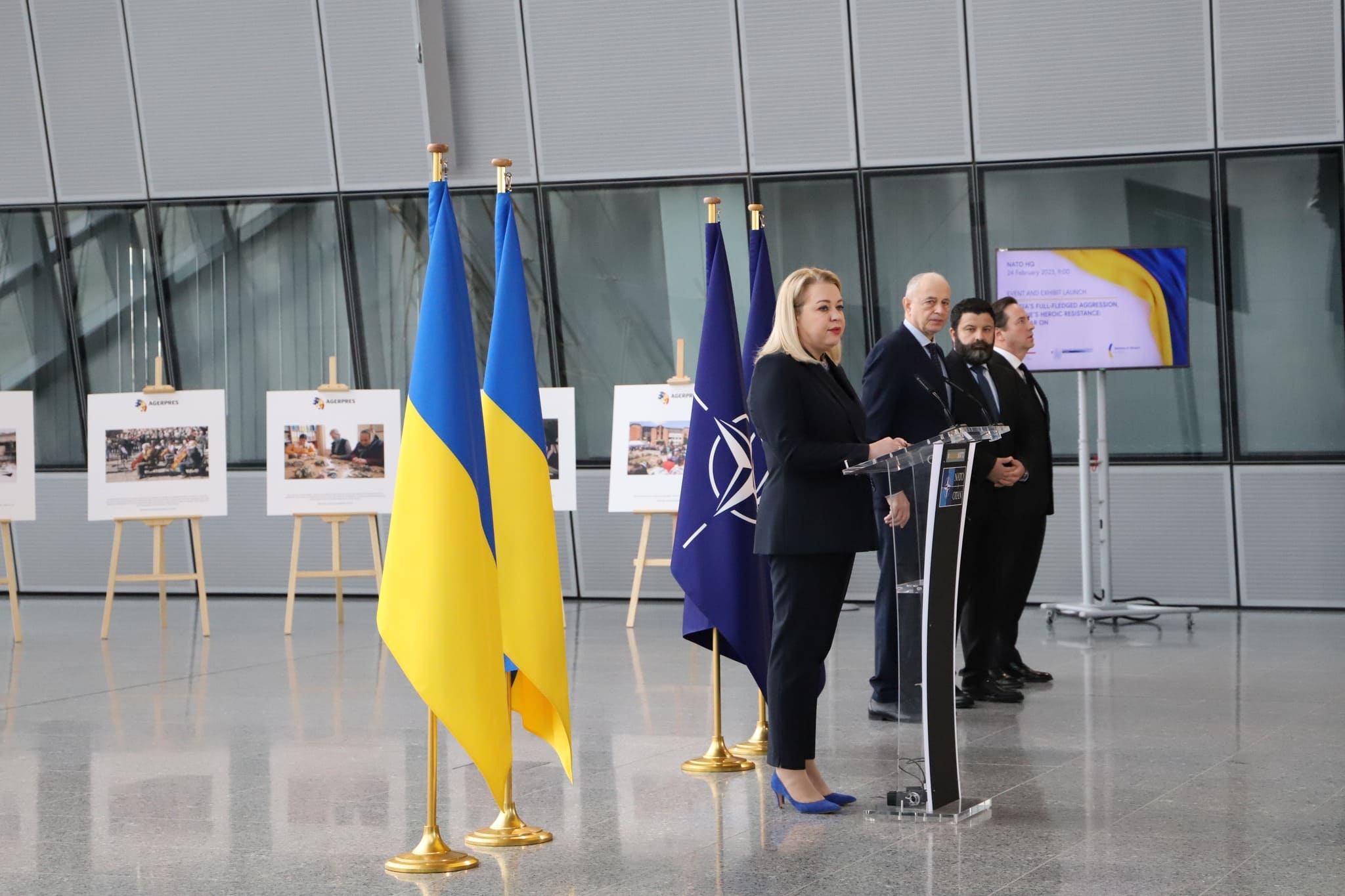 Ukraine's ambassador to NATO Natalia Galibarenko. Photo via Mission of Ukraine to NATO