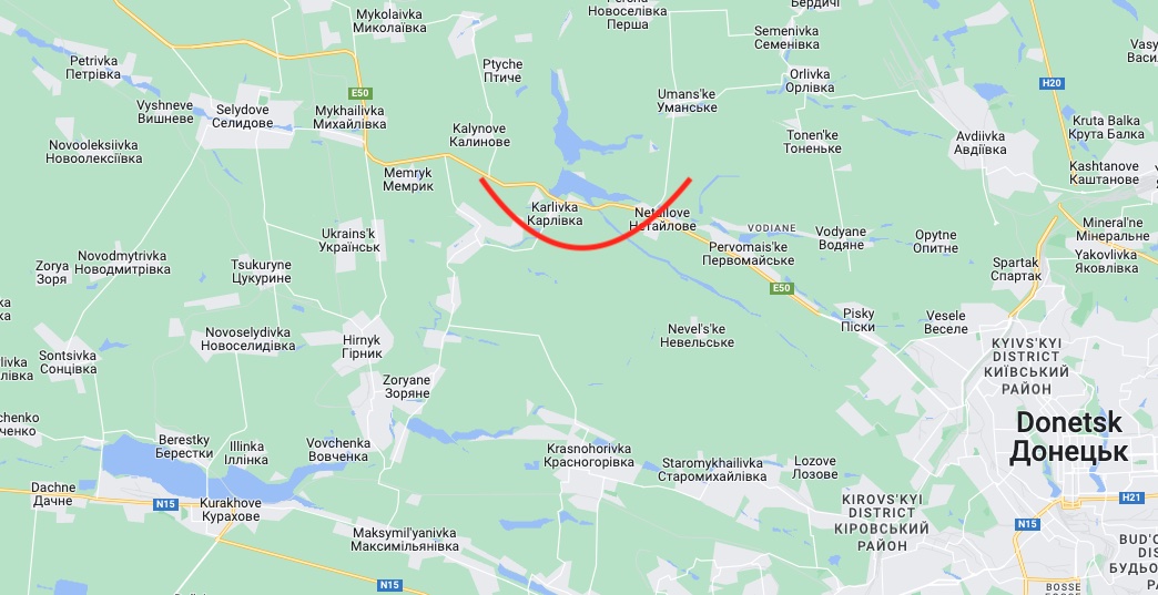 Карта Google Росіяни поцілили у греблю Карлівського водосховища. Є загроза затоплення сіл – ОВА