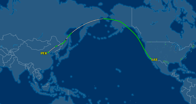 Рейс Air China из Пекина в Лос-Анджелес