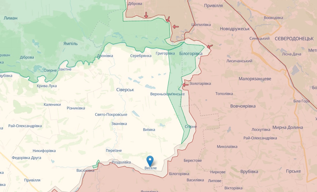 Карта deepstatemap.live Генштаб: Біля Бахмута та ще на трьох напрямках йдуть важкі бої за кожен метр – карта