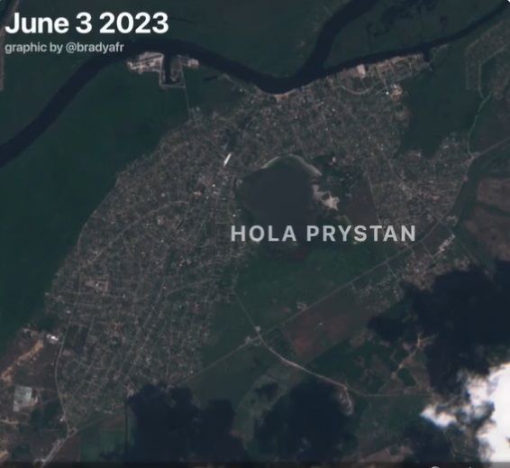 Как выглядят Голая Пристань, Энергодар и Любимовка после подрыва ГЭС: спутниковые фото