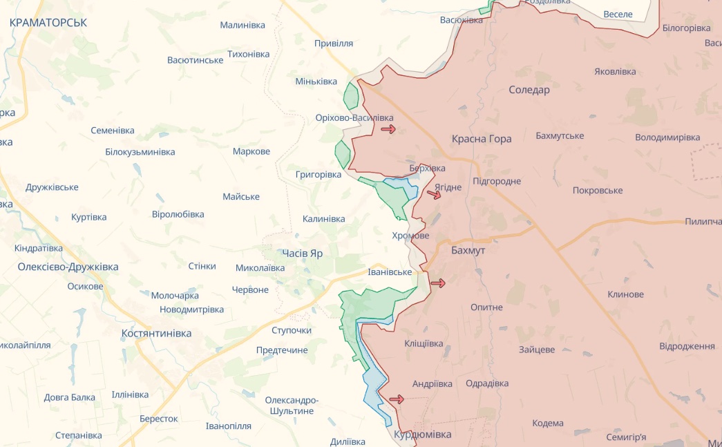 Генштаб: Росіяни обороняються під Запоріжжям та Херсоном, атакують на Донбасі – карта