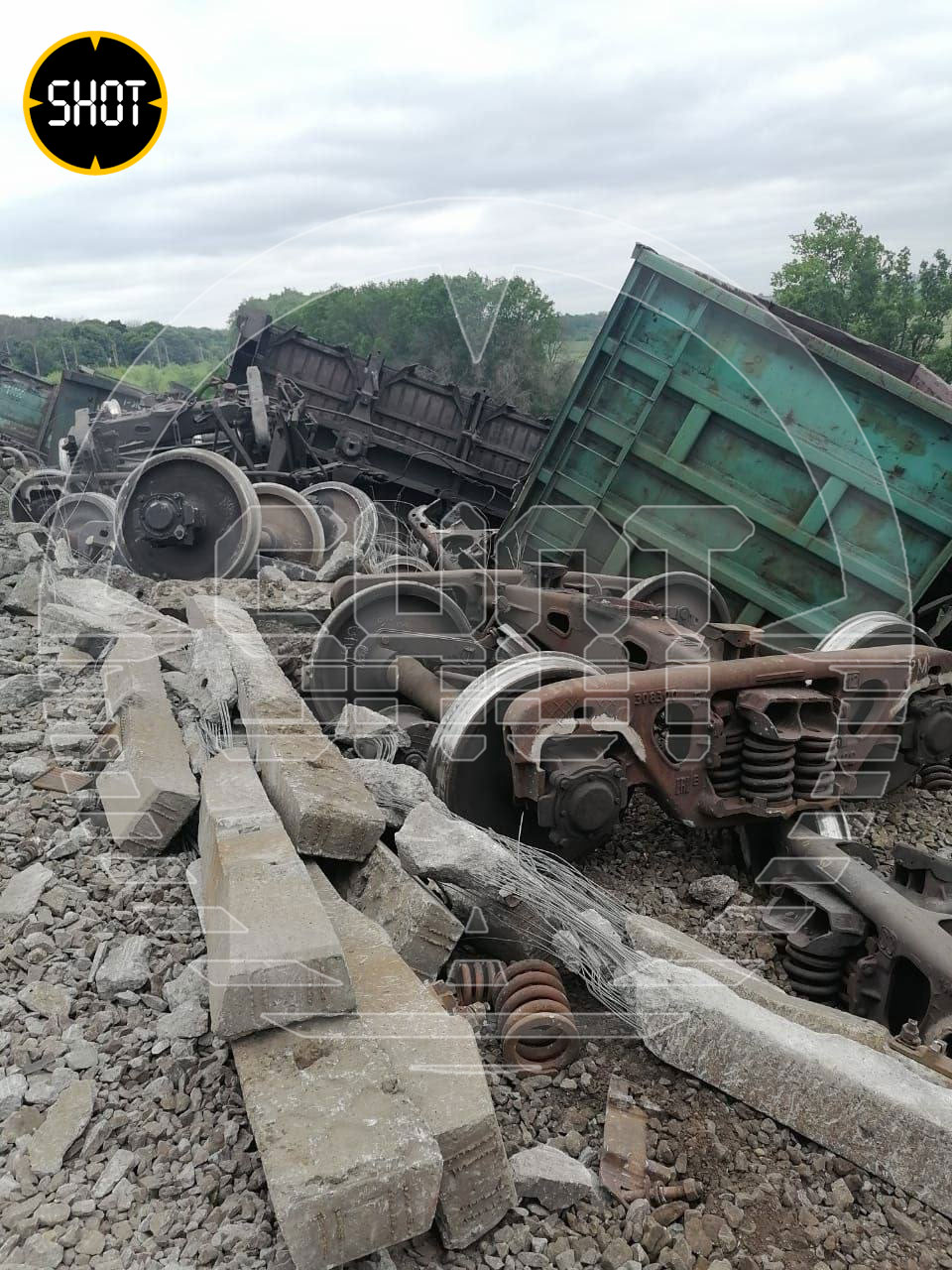 Фото: ресурси окупантів У Бєлгородській області зійшов з рейок потяг. Росіяни кажуть: атакований дронами – фото