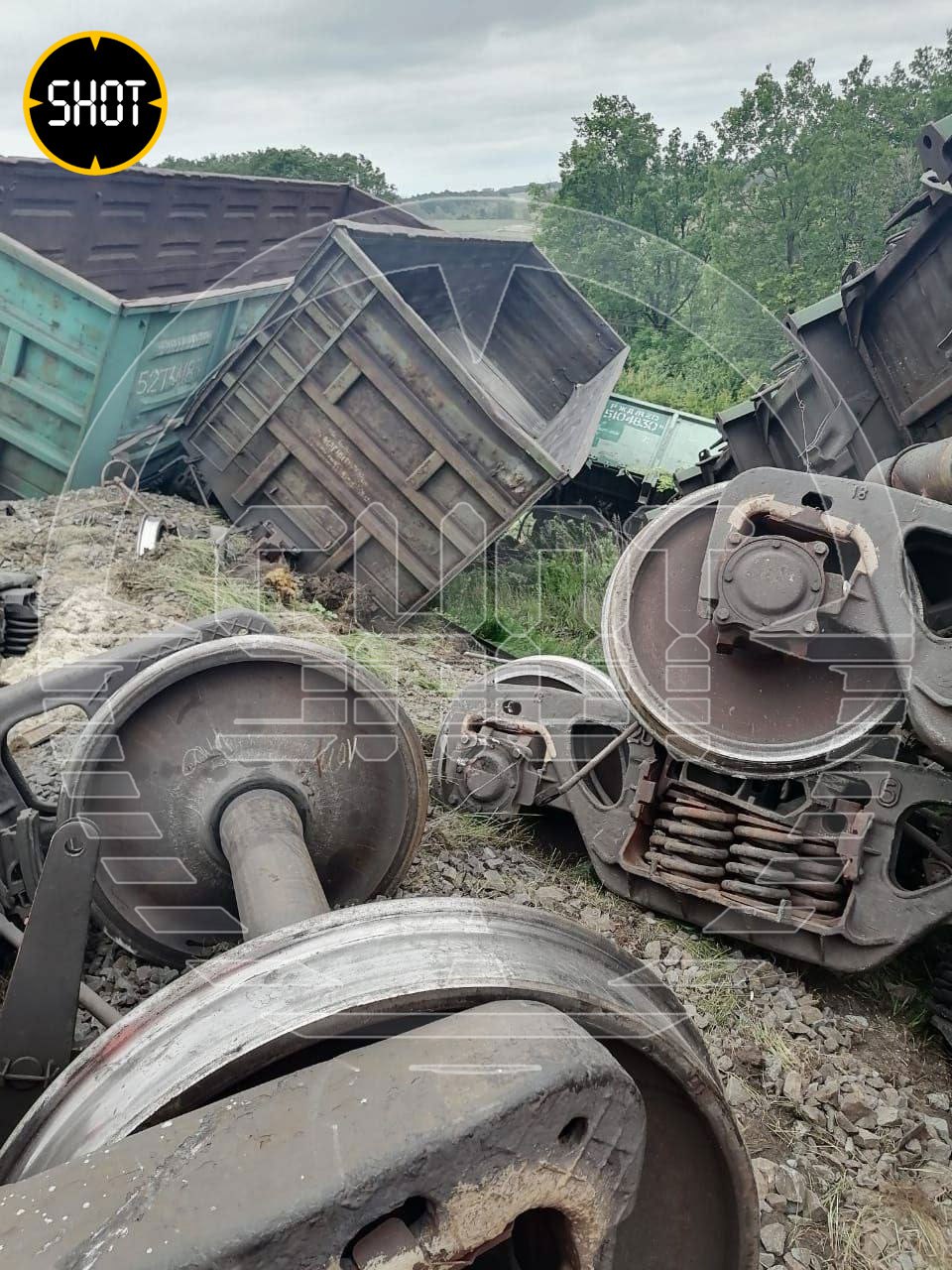 Фото: ресурси окупантів У Бєлгородській області зійшов з рейок потяг. Росіяни кажуть: атакований дронами – фото