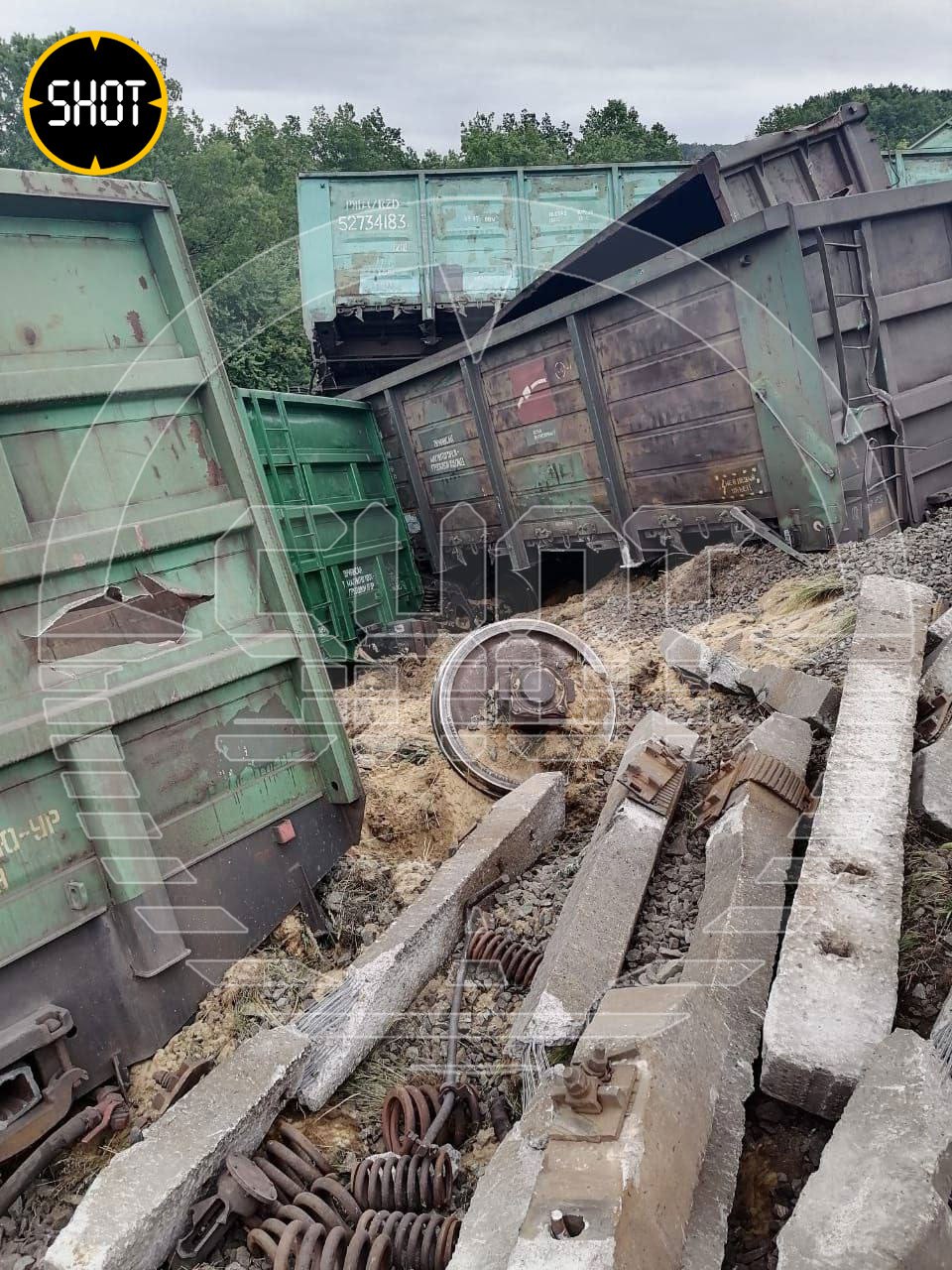 Фото: ресурси окупантів У Бєлгородській області зійшов з рейок потяг. Росіяни кажуть: атакований дронами – фото