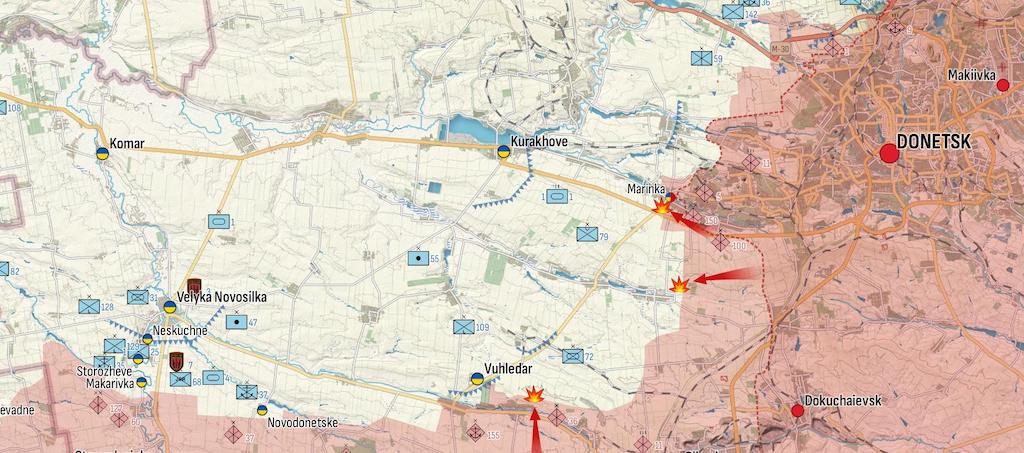 Фронт у напрямку Бердянська (Карта: Military Land)