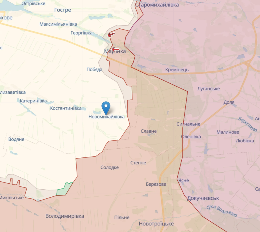 Новомихайловка (карта deepstate)