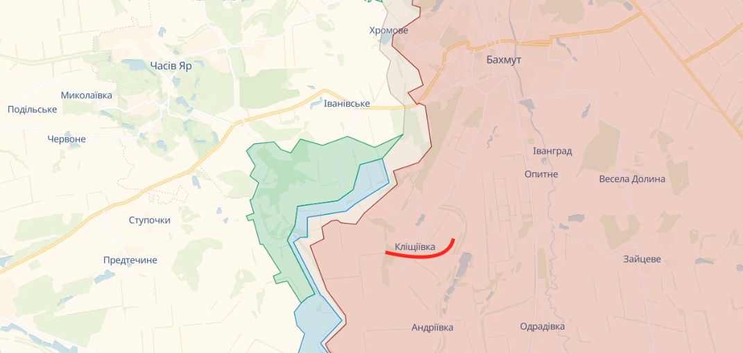 Карта deepstatemap.live Сили оборони знищили російських десантників, які їхали до Кліщіївки на ротацію – ЗСУ