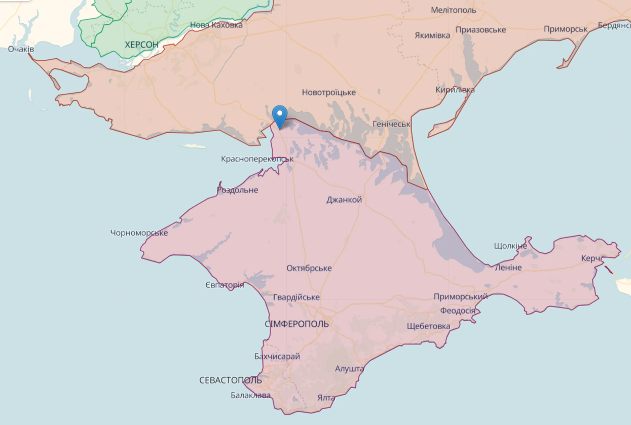 Армянськ на мапі deepstate