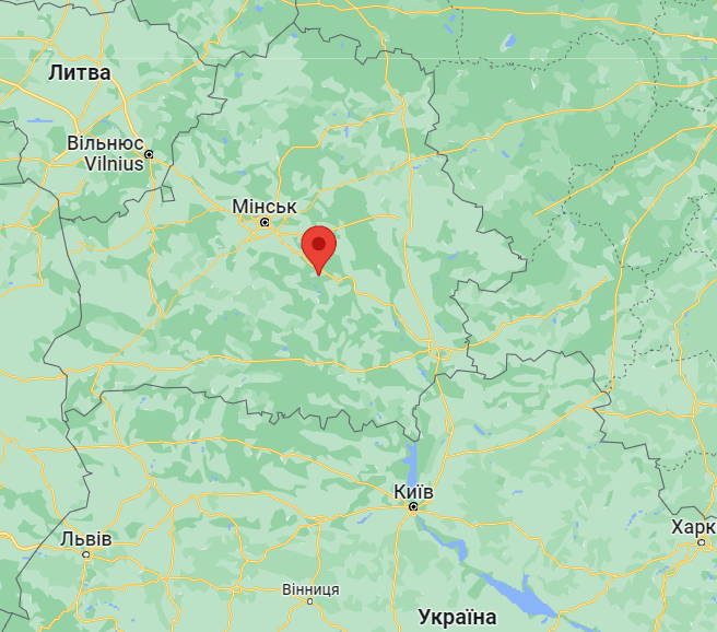 Осиповичі на карті Осиповичі на карті