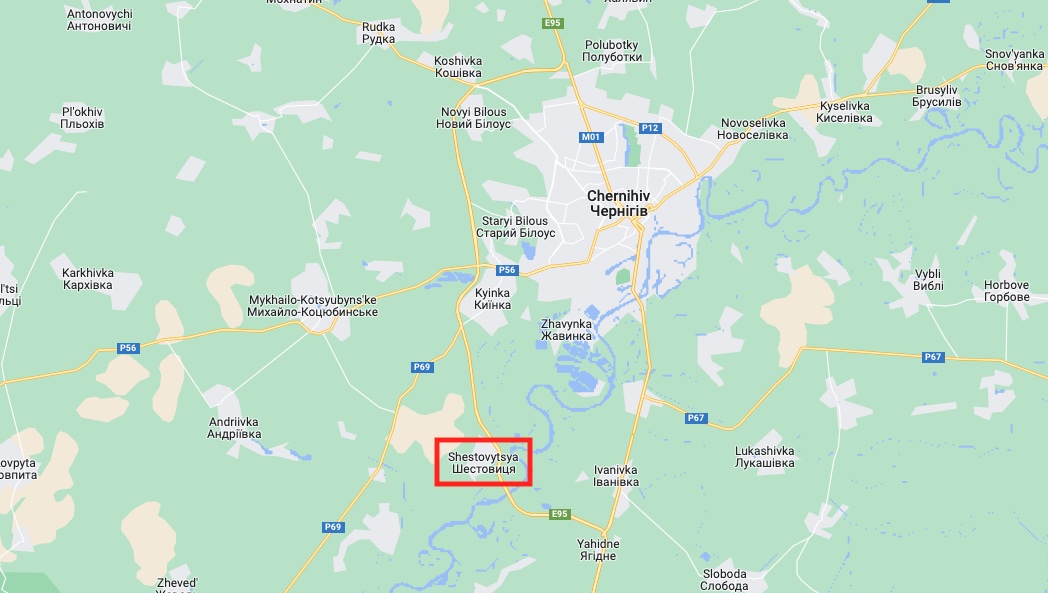 Карта Google У Чернігівській "Чорнобаївці" з Десни виловили російський танк, передадуть ЗСУ – фото