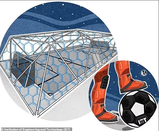 Губчастий м'яч та голограми-судді. Вчені створили проєкт футбольного матчу на Місяці 2035-го