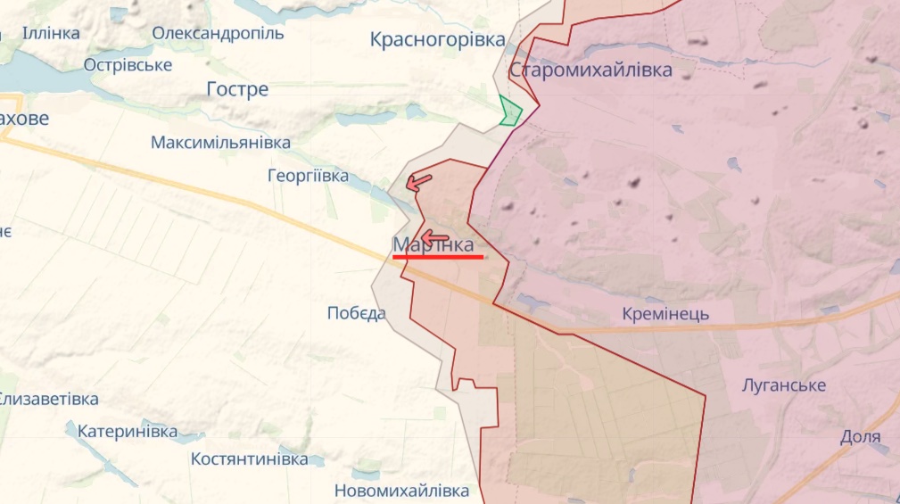 Генштаб: Росіяни намагалися наступати біля Білогорівки, атакували Авдіївку та Мар'їнку – карта