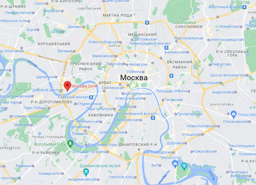 Карта: Google Maps В центре Москвы раздались взрывы. Россияне заявили об атаке дронов – фото, видео