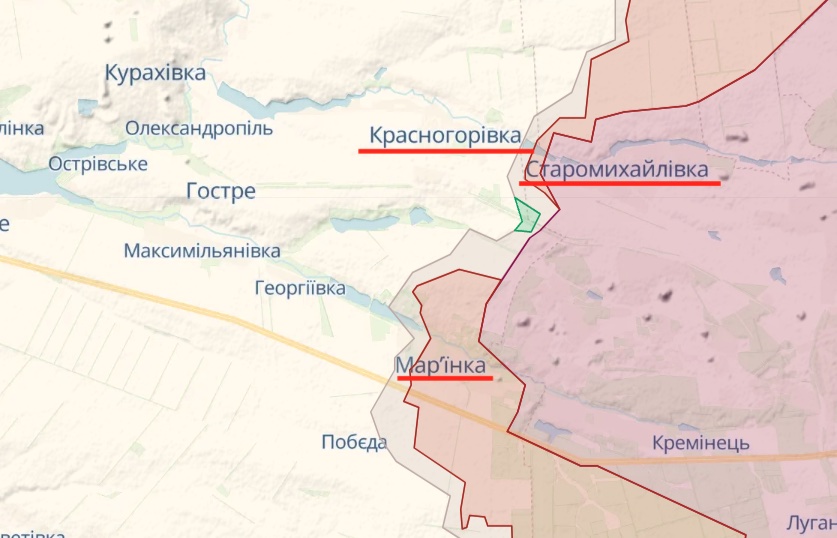 Карта: deepstatemap.live Генштаб: Оккупанты попытались атаковать на Запорожском направлении – карта