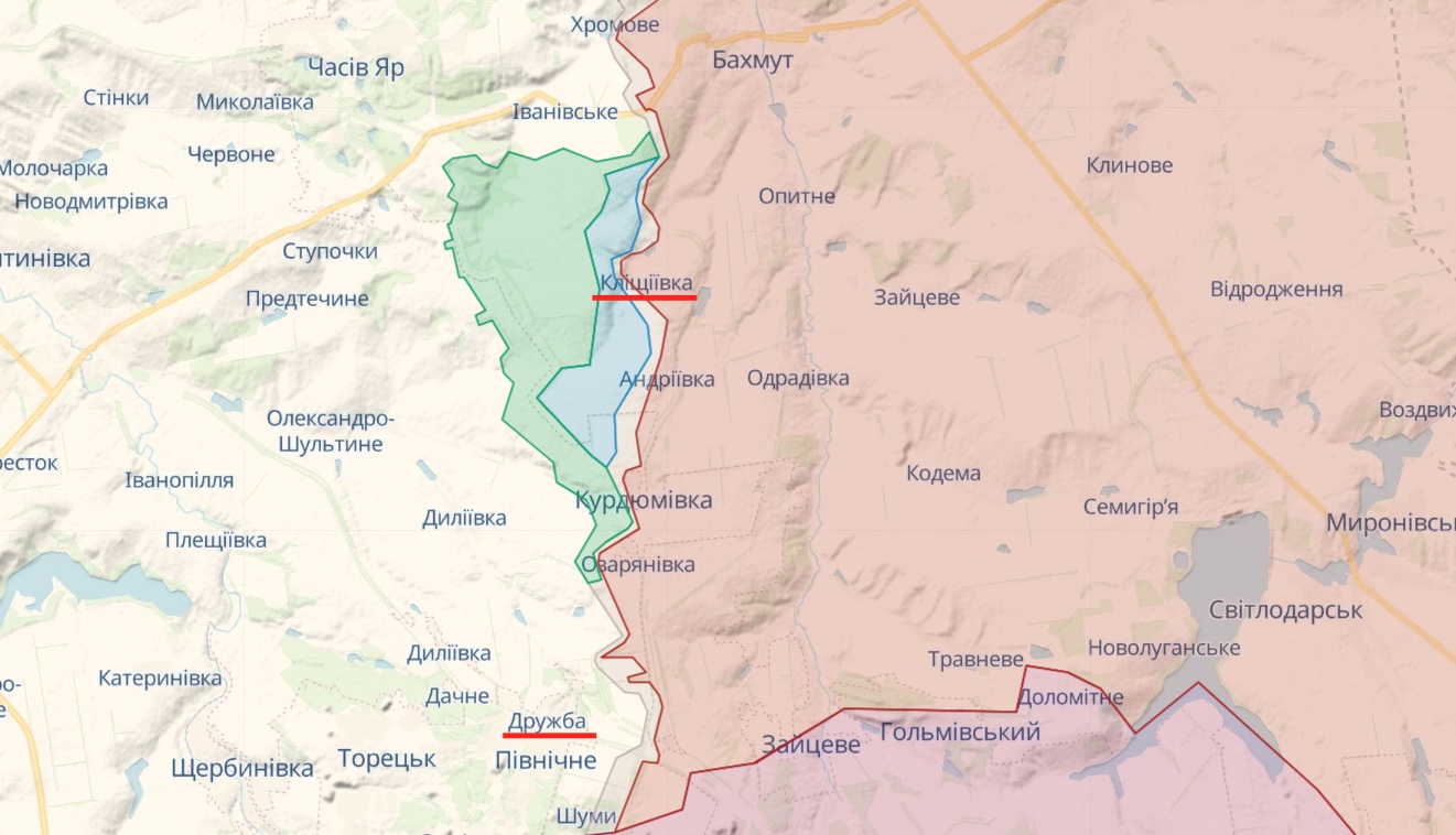 Генштаб: Россияне пытались прорваться в двух местах на Купянском направлении – карта