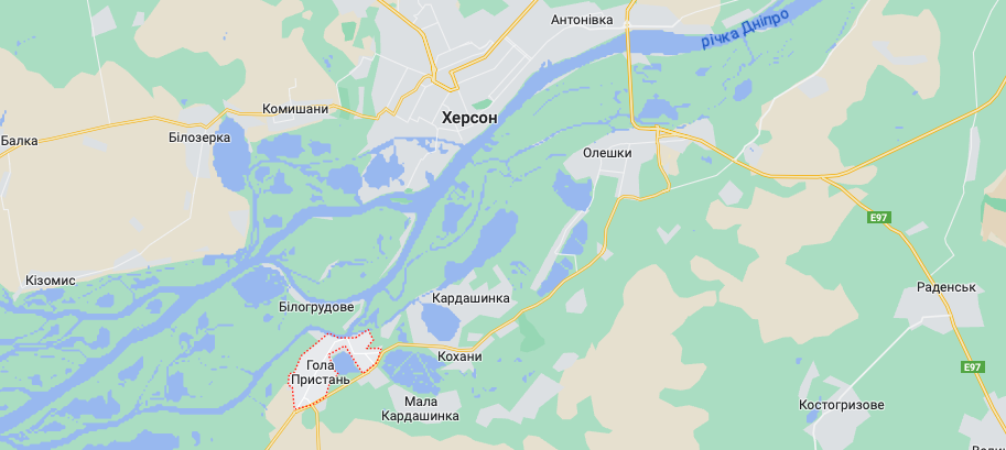 Гола Пристань (Карта: googlemaps.com)