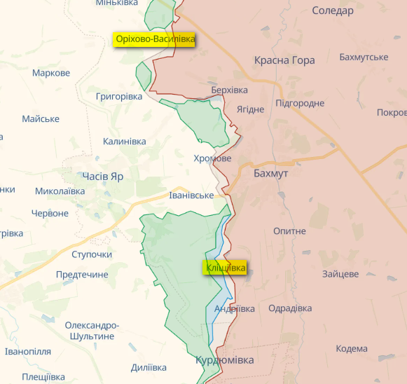 Карта: deepstatemap.live Ситуація на фронті. ЗСУ наступають на півдні, Росія – на сході: карта
