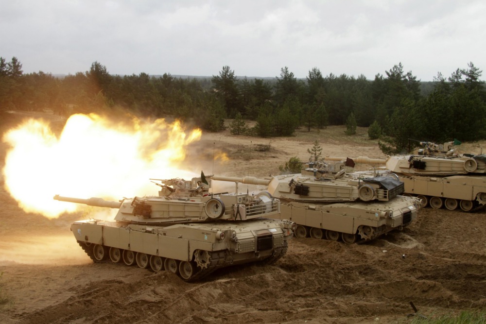 Американська танки Abrams M1 (фото – Валда Калніна)