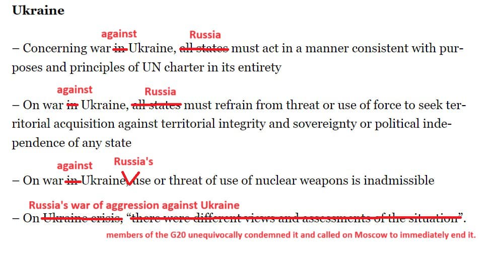 G20 не осудил Россию, но США довольны. Итоги саммита для Украины