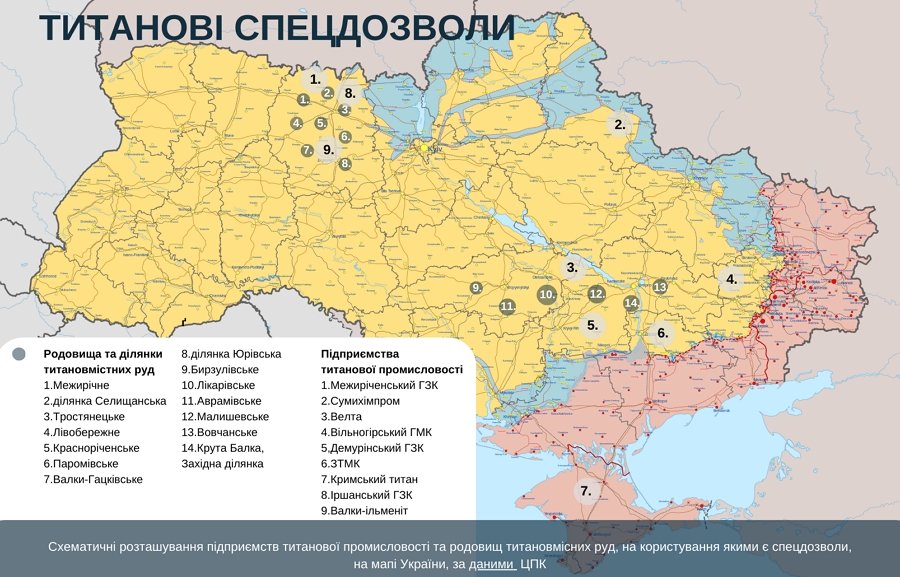 месторождения титана в украине список