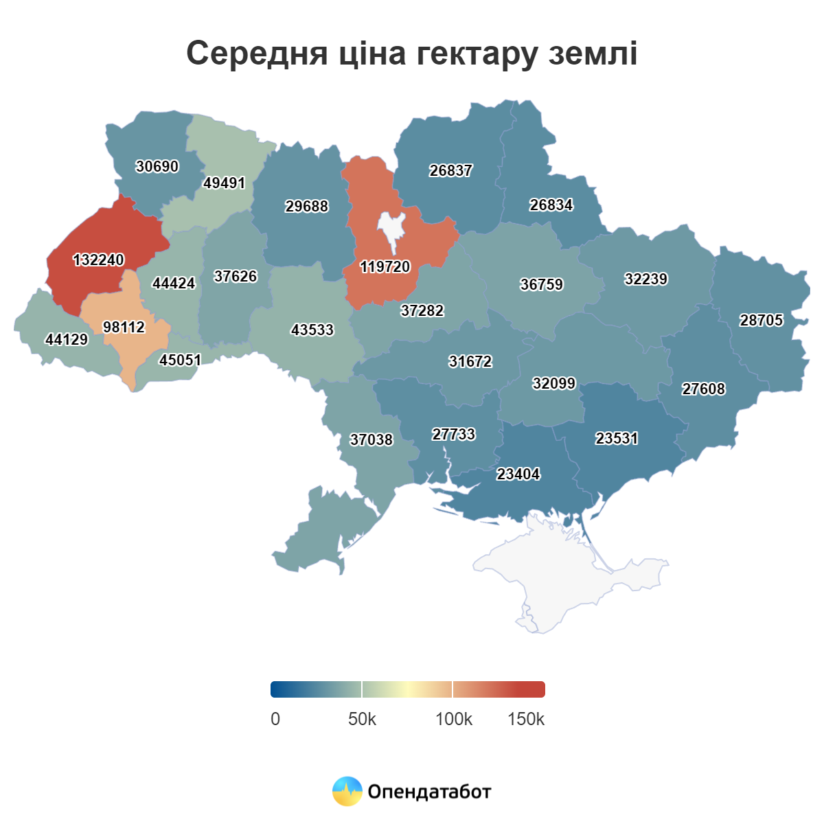 За два года продано более 365 000 гектаров земли: где дороже всего