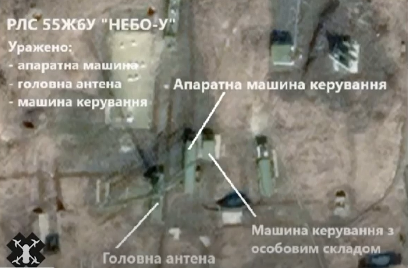Скриншот Дрон СБУ поразил российскую радиолокационную станцию "Небо-У" – видео ударов
