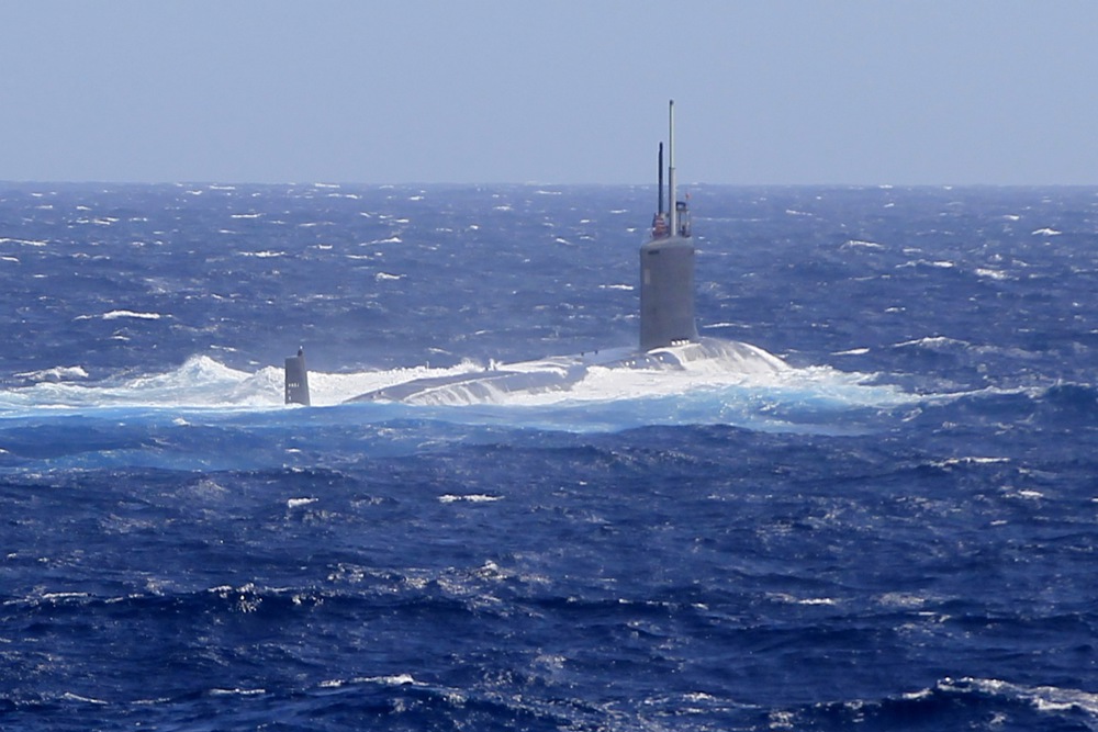 Атомний підводний човен ВМС США під час навчань у Карибському морі, 2022 (фото – Рікардо Мальдонадо/EPA)
