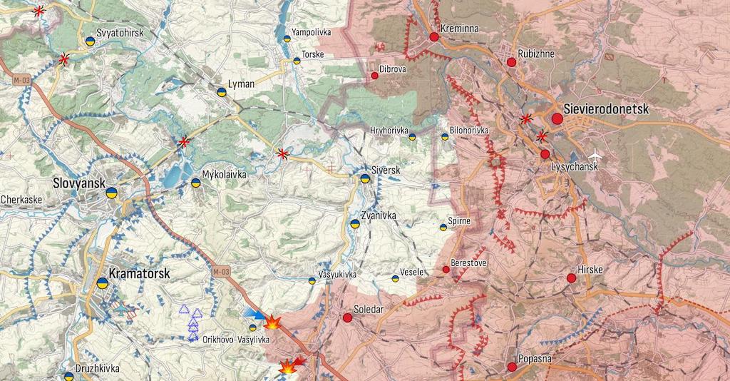 Генштаб: РФ атакує від Куп'янська до Запоріжжя, жорстокі штурми Авдіївки та Мар'їнки — карта
