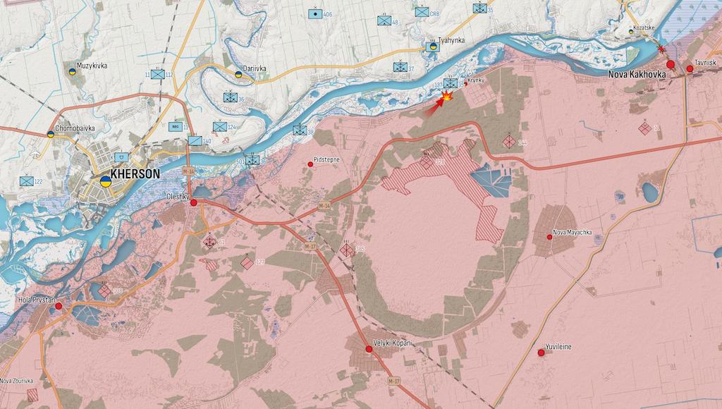 Фронт в Херсонской области (Карта: Military Land)
