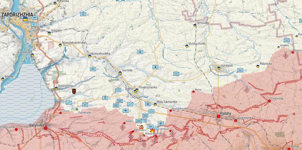 Генштаб: РФ жестоко наступает по всему фронту, главный удар у Авдеевки и Кременной — карта