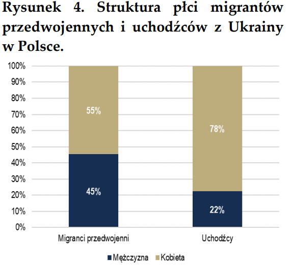Нацбанк Польши сделал исследование о мигрантах из Украины: каждый пятый беженец – мужчина