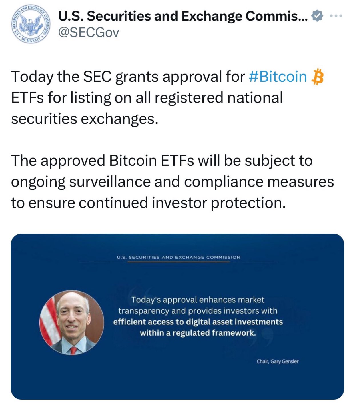 Биткоин зашатался после фейкового твита об одобрении ETF-фондов в США