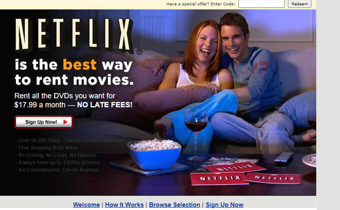 Як змінювався вигляд Netflix з 2002-го до 2023 року – скриншоти сайту