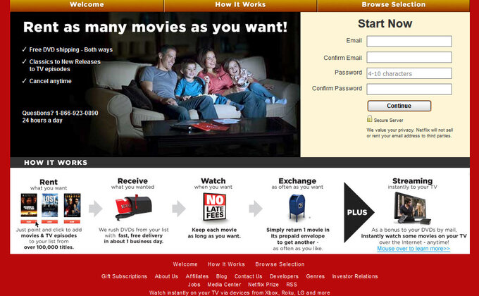 Как менялся вид Netflix с 2002-го по 2023 год – скриншоты сайта