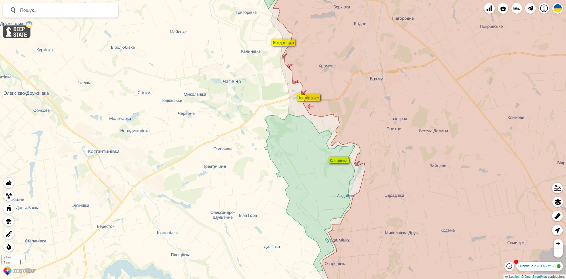 Ситуация на фронте. Больше всего атак – на Новопавловском направлении: карта